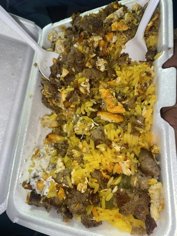 Chicken and Lamb over Rice